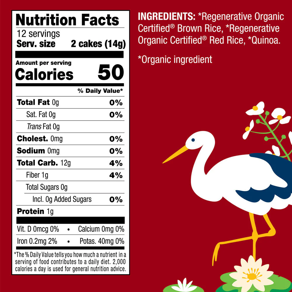Organic Red Rice & Quinoa Thin Rice Cakes (Salt-Free) - Image 6